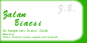 zalan biacsi business card